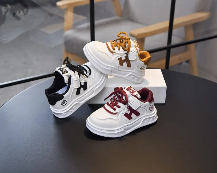 M&T Wear - Kids Basketball Shoes Comfortable Non-slip Students Running Shoes Soft Sole 2025 New Boys Girls Sports Shoes Hook&loop Trendy