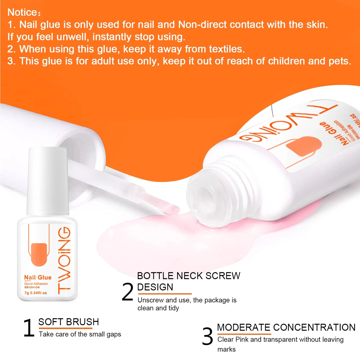 M&T Wear - 7g Super Strong Nail Glue – Long-Lasting Adhesion for False & Acrylic Nails