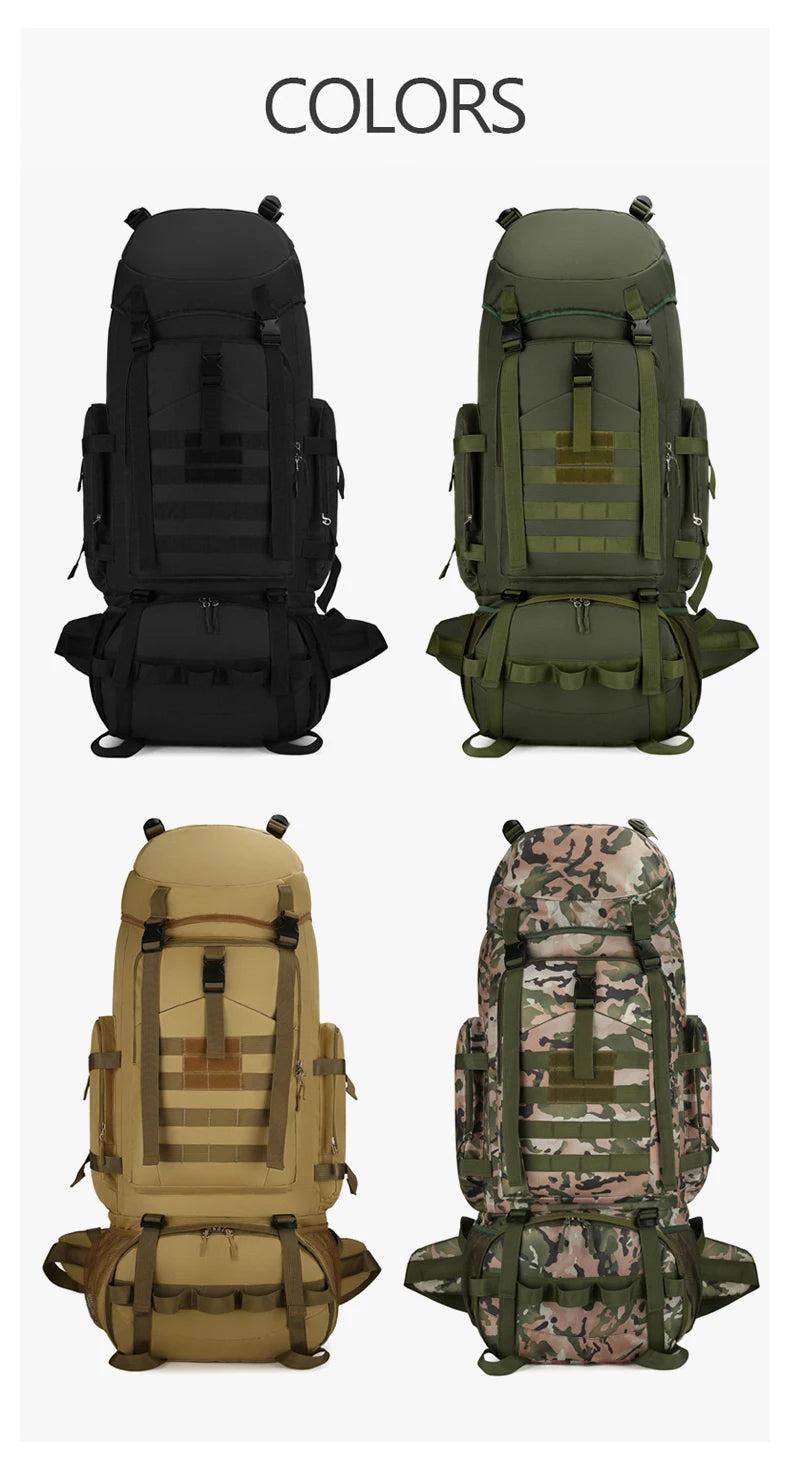M&T Wear - 90L Large Capacity Tactical Mountaineering Backpack with Molle System