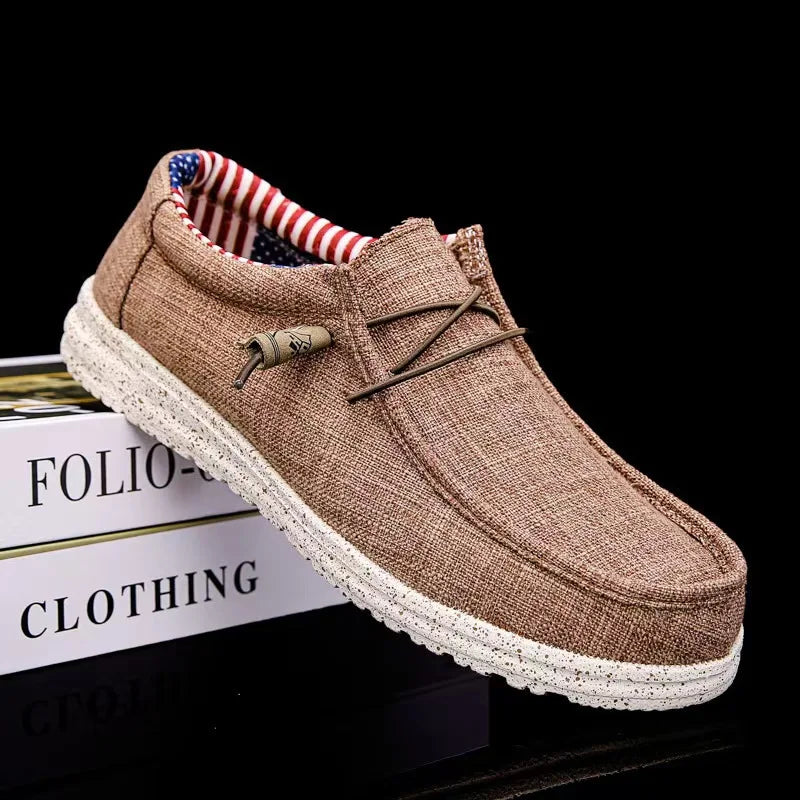 M&T Wear - Men's Casual Shoes Lightweight Loafers Soft man Canvas Shoes Vulcanized Shoes for men Driving Flat Shoe Slip-on Outdoor Sneakers
