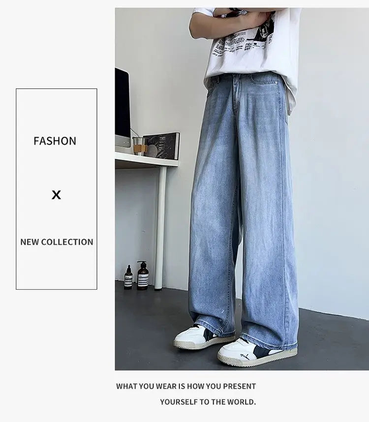 M&T Wear - Men's Jeans Large Denim Baggy Pants Men's Fashion Man Male Trendy Streetwear