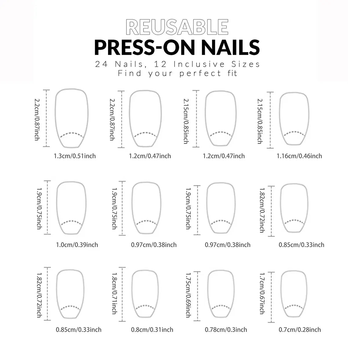 M&T Wear – 24PCS Butterfly Fake Nails with Nail Glue & File