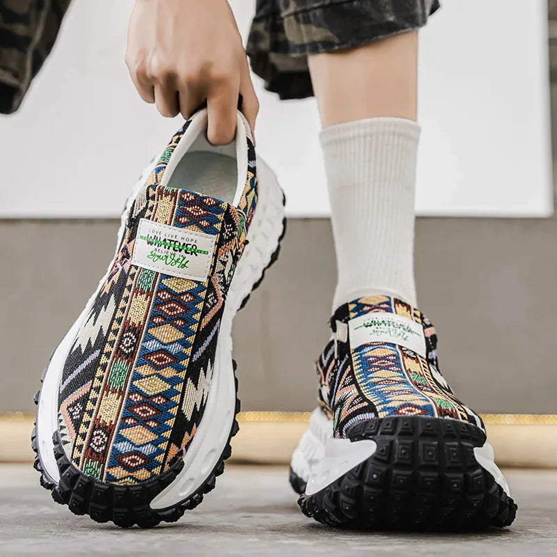 M&T Wear - Men Shoes New Casual Shoes Soft Casual Sneaker Breathable Running Shoes For Man Bohemian Style Canvas Shoes