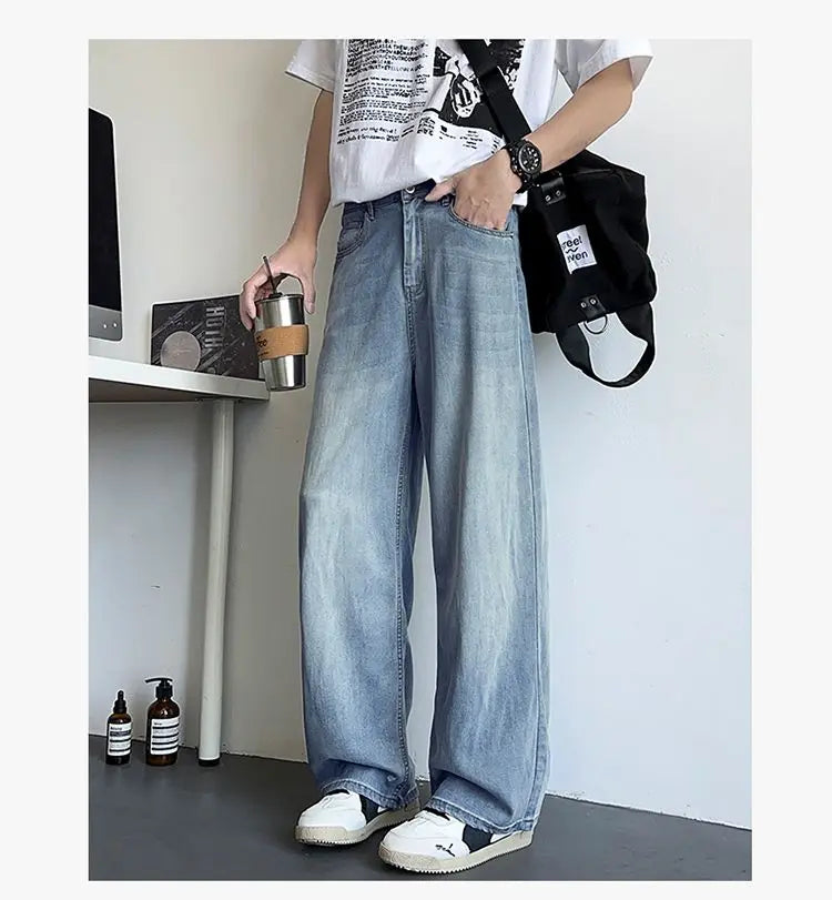 M&T Wear - Men's Jeans Large Denim Baggy Pants Men's Fashion Man Male Trendy Streetwear