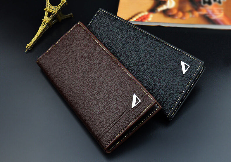 M&T Wear - Men’s Long PU Leather Wallet with Multi-Card & Coin Compartments