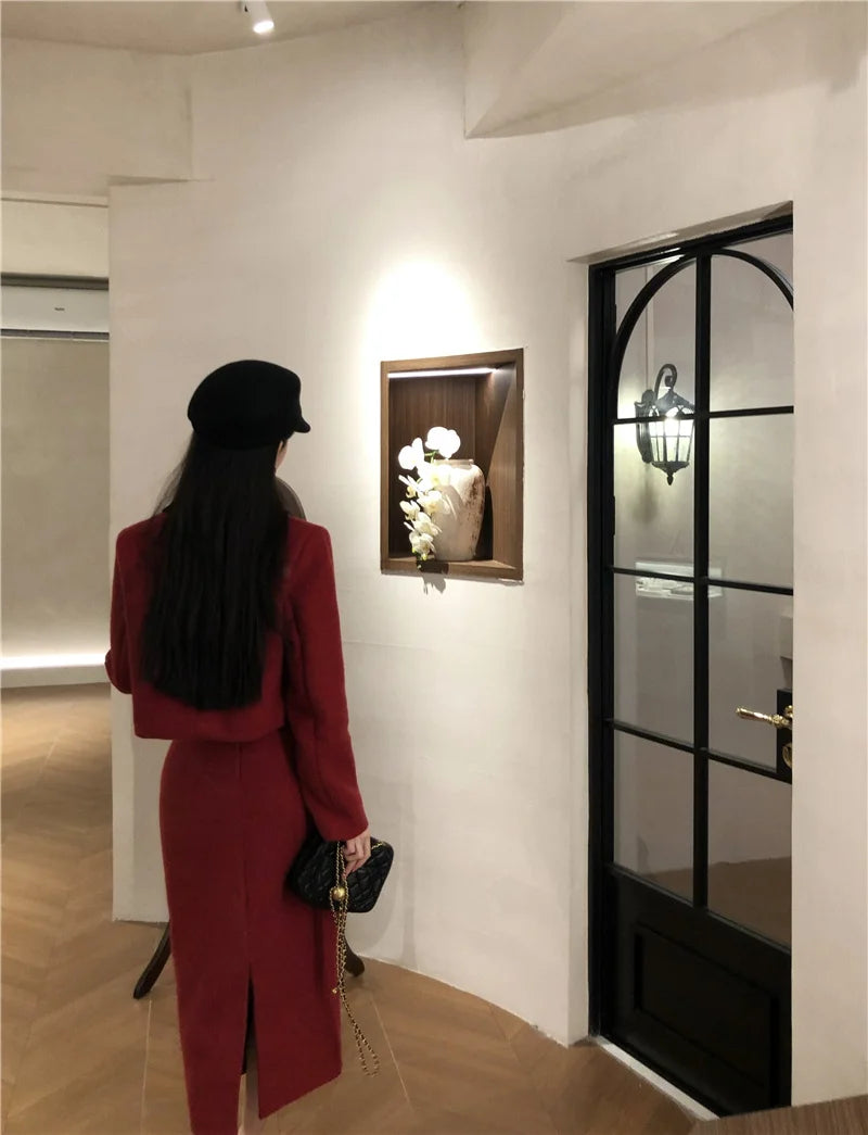 M&T Wear - Sweet Fashion Thickened 2-Piece Skirt Set