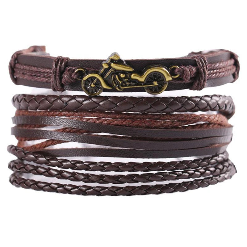 M&T Wear - 06 2024 Leather Braided Bracelet for Men