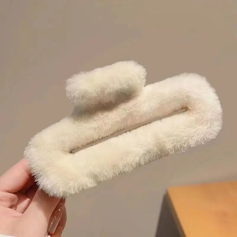 M&T Wear - Large Plush Square Hair Clip 2025 Shark Clip