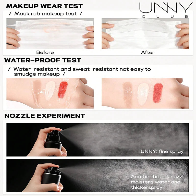 100ml Long-Lasting Makeup Setting Spray, Matte and Shimmer Finish, Oil Free, Non-Drying Formula, Waterproof and sweatproof