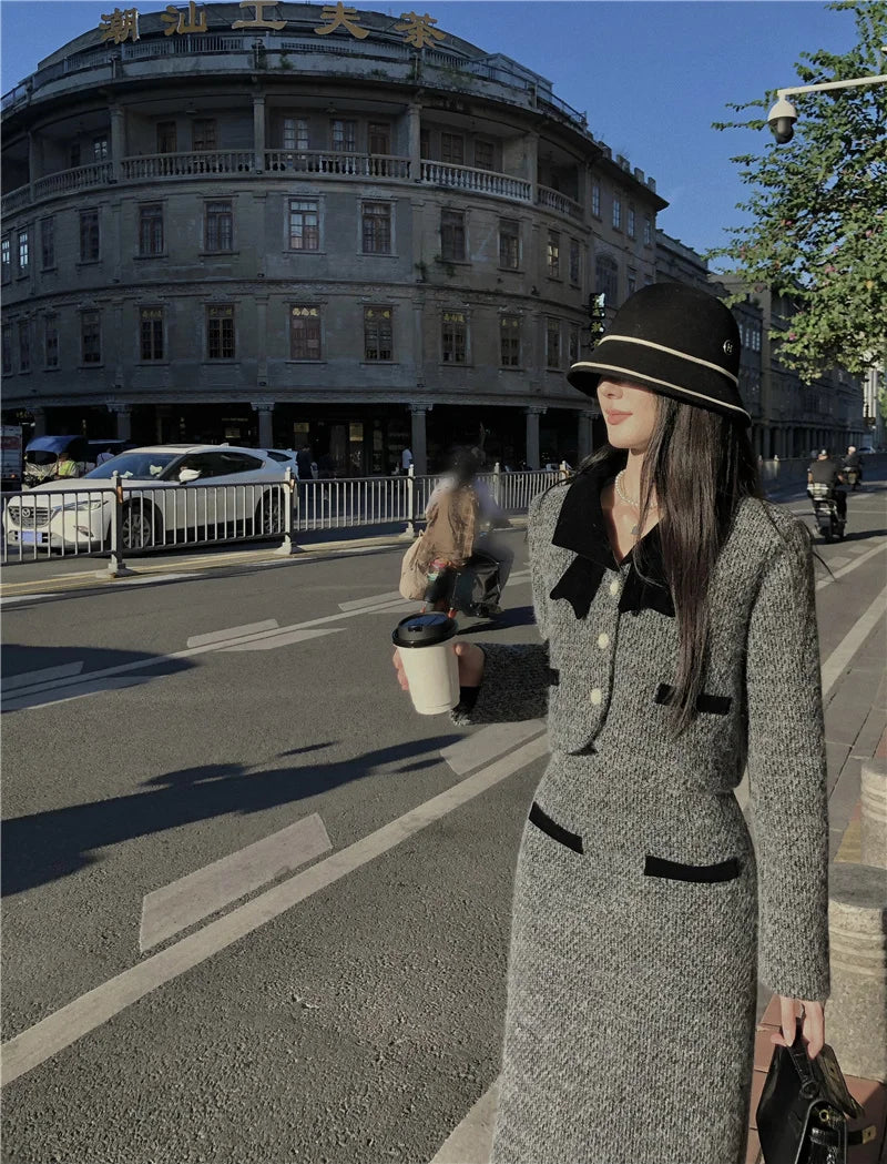 M&T Wear - Sweet Fashion Thickened 2-Piece Skirt Set