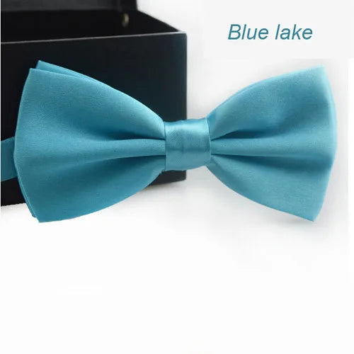 Classic Men Bowtie Boys Grils Children Bow Tie Fashion Solid Color Green Red Black White Green Wedding Ties Accessories