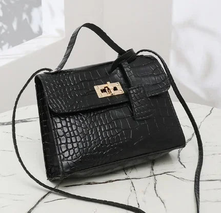 M&T Wear - Women’s Crocodile Print Baguette Shoulder Bag