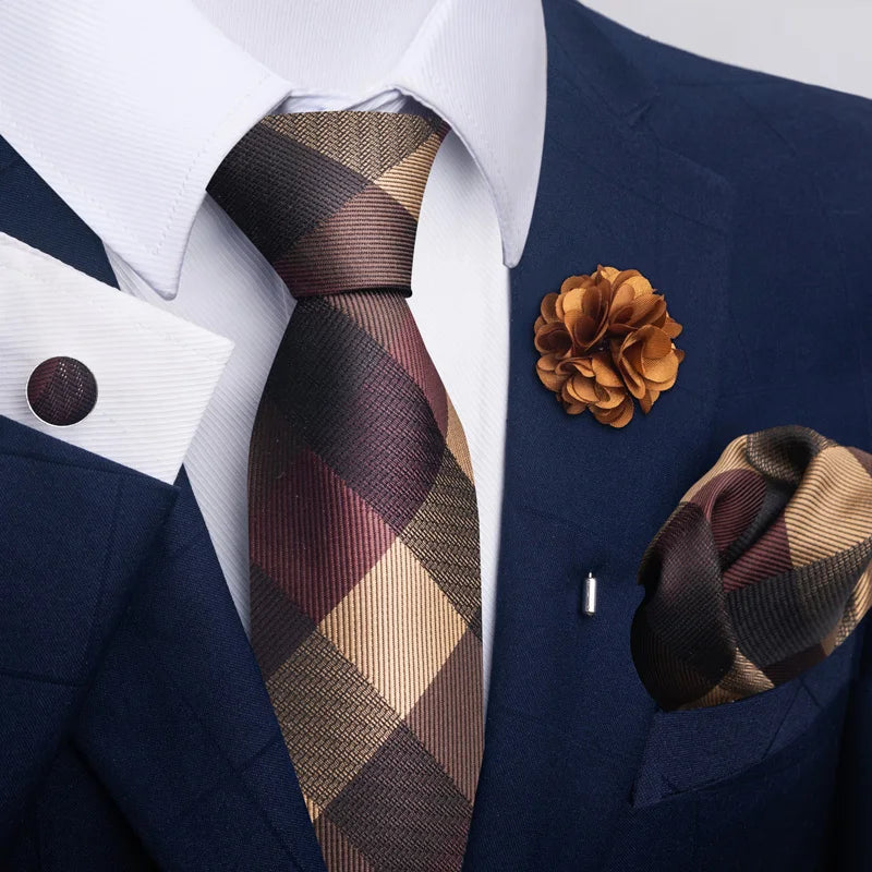 M&T Wear - Luxury Paisley Floral Tie & Accessory Set