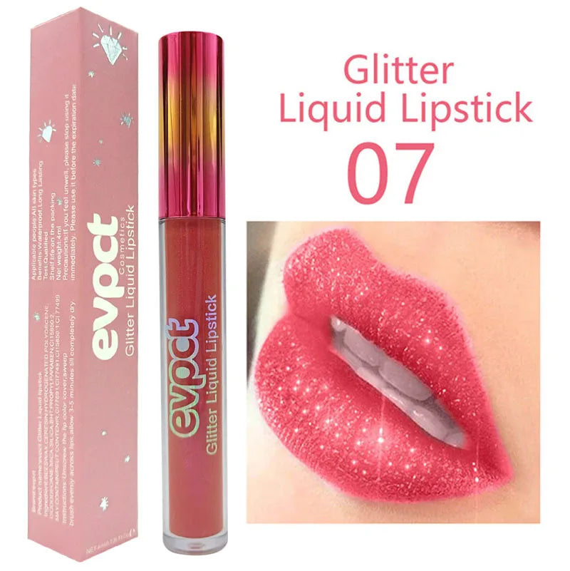 M&T Wear - Diamond Shine 15-Color Glitter Liquid Lipstick