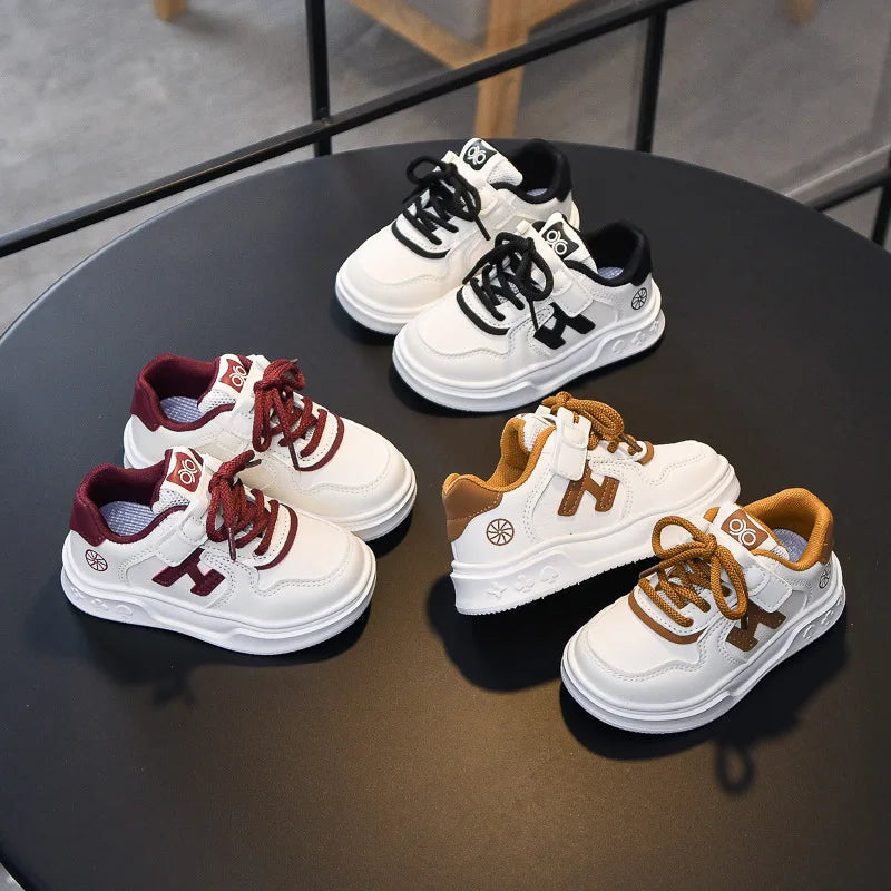 M&T Wear - Kids Basketball Shoes Comfortable Non-slip Students Running Shoes Soft Sole 2025 New Boys Girls Sports Shoes Hook&loop Trendy