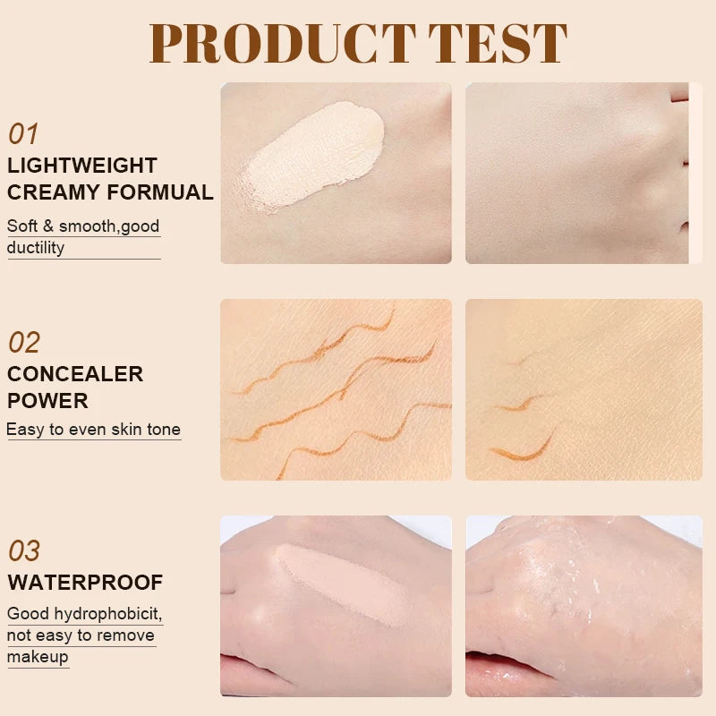 M&T Wear – 6-Color Full Coverage Concealer Palette with Brush