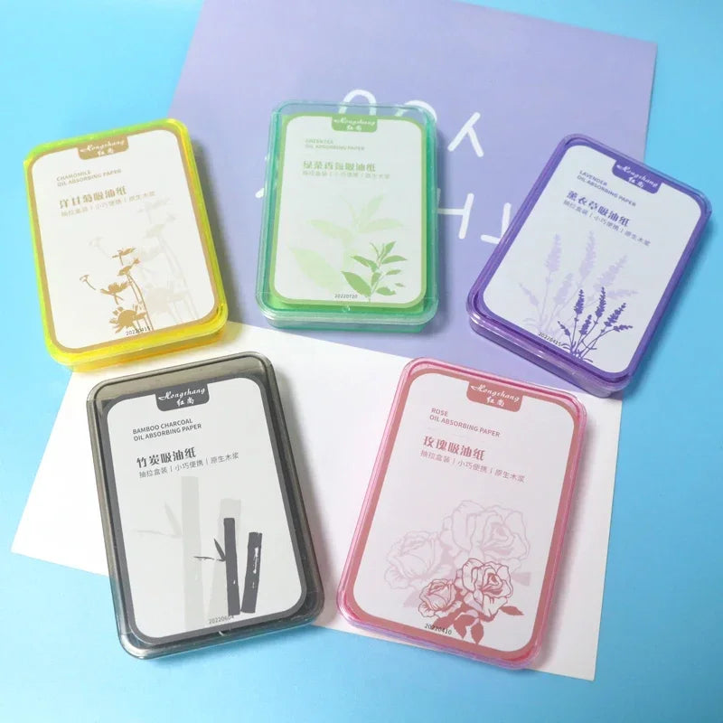 300PcsFace Oil Absorbing Paper Summer Oil Control Wipes Absorbing Sheet Oily Paper Face Cleansing  Makeup Tool Face Oil Blotting