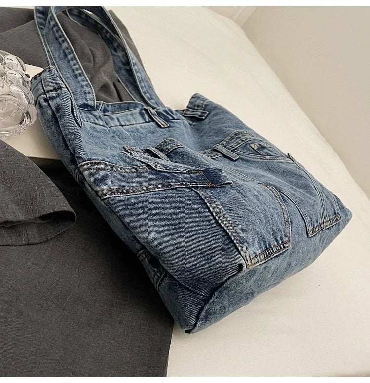 M&T Wear - 2025 Retro Denim Tote Bag for Women