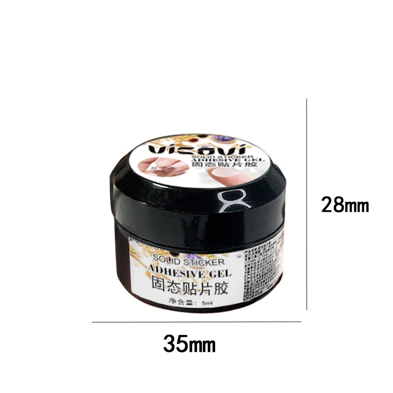 M&T Wear - Solid Nail Gel Glue 3x5ml | Clear Poly Gel for Fake Nails