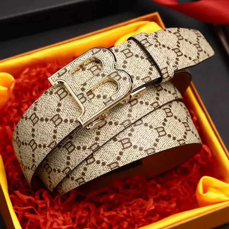 M&T Wear - Sleek Automatic Buckle Split Leather Belt