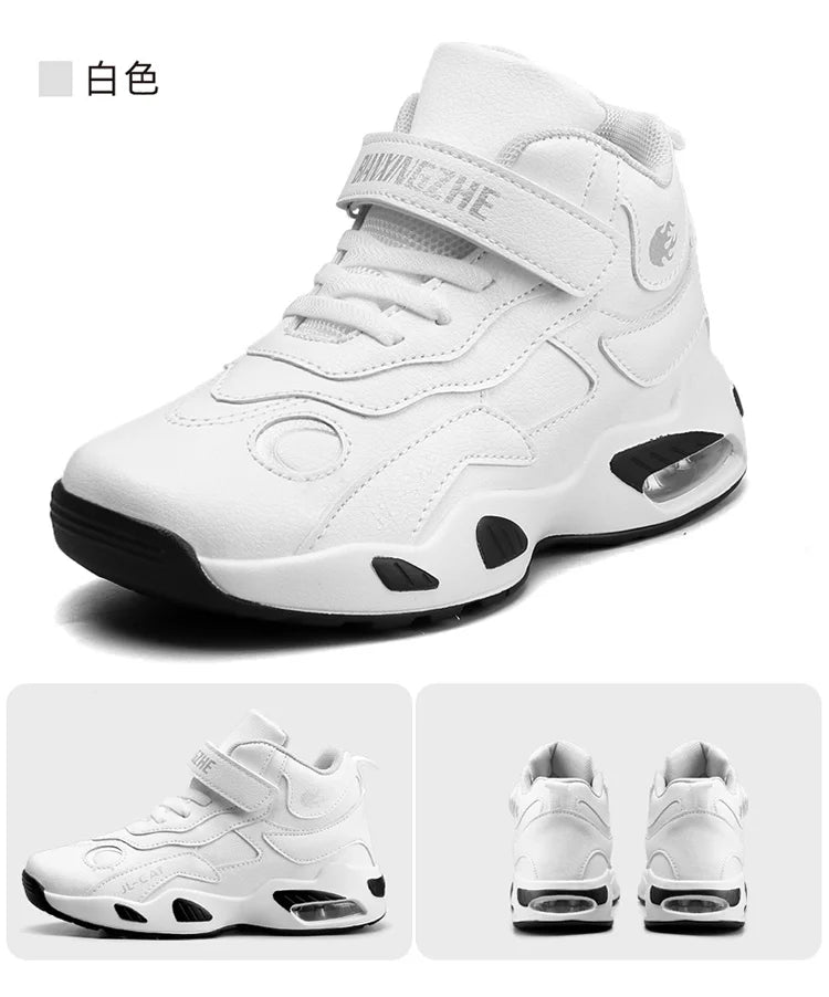 M&T Wear - Kids Basketball Shoes Boys Student Sports Shoes School Daily Outdoor Running Sneakers High Top Children Basketball Sneakers
