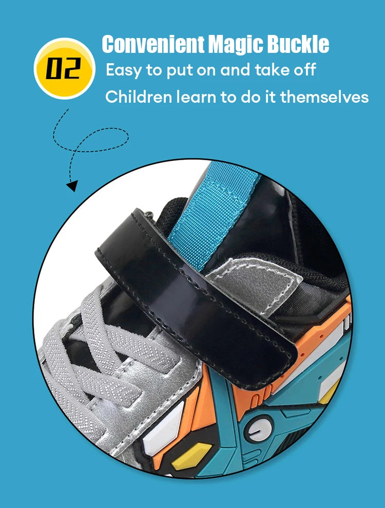 M&T Wear - Kids Sneakers Boys Sports Running Shoes Anti-Skid Leather Fashion Tennis Walking Footwear Comfort Children Casual Athletic Shoes