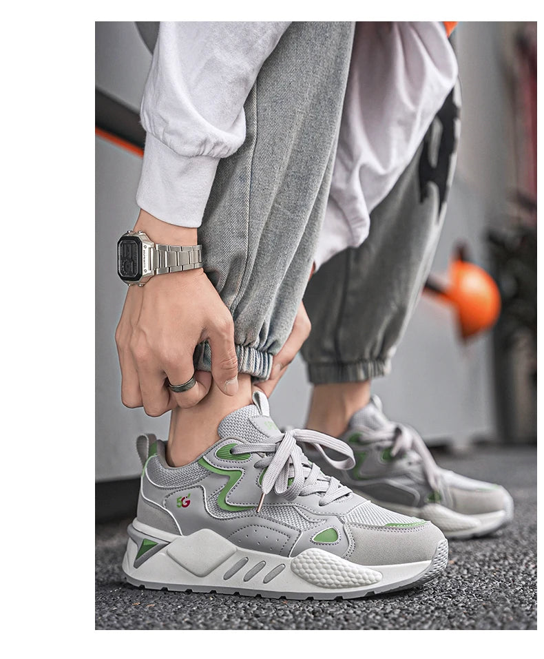 M&T Wear - Men's Casual Shoes Feature A Breathable Mesh Upper and A Thick Sole Making Them Fashionable and Versatile for Casual Wear