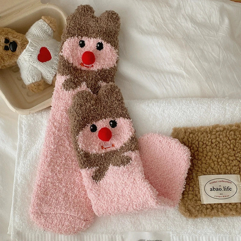 M&T Wear - Winter Women’s Thick Fuzzy Cartoon Socks