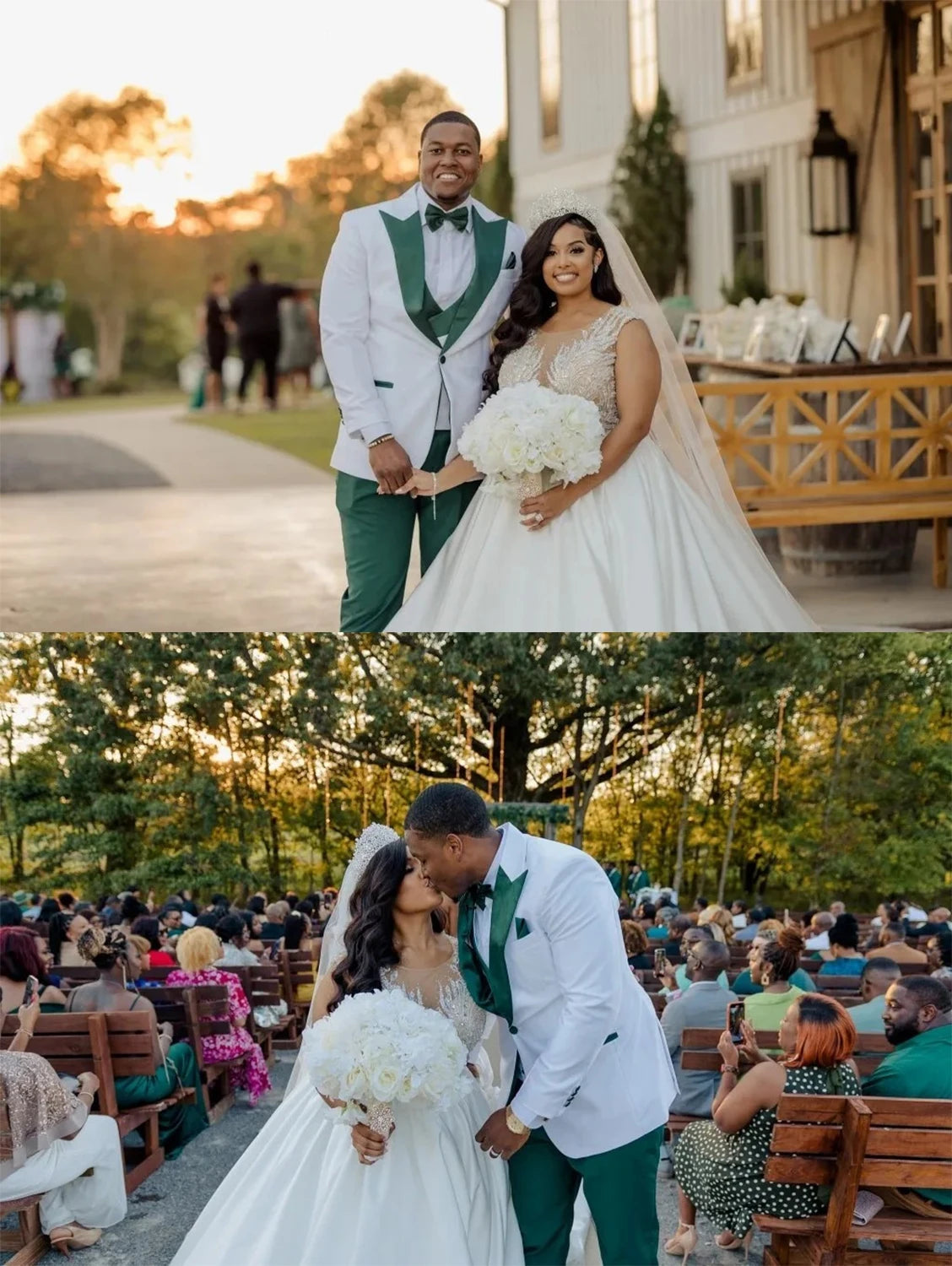 M&T Wear - Men’s 3-Piece Peak Lapel Tuxedo Suit – Perfect for Weddings, Proms & Business Events