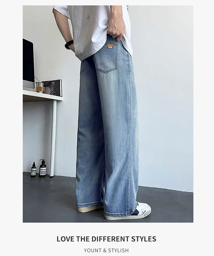 M&T Wear - Men's Jeans Large Denim Baggy Pants Men's Fashion Man Male Trendy Streetwear