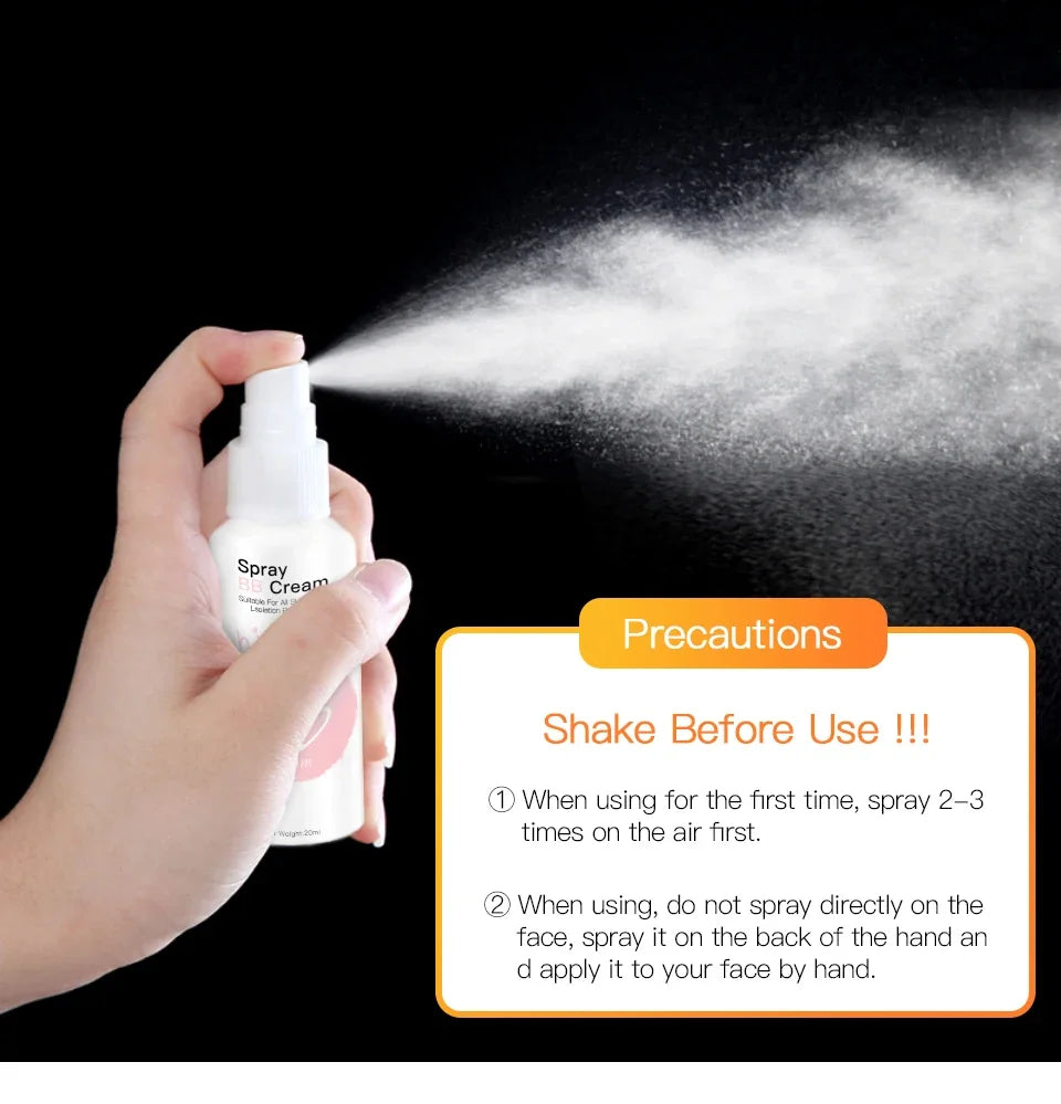Whitening Moisturizing Base Spray Waterproof BB Cream Concealer Brighten Face Beauty Skin Care Foundation Makeup Korean Cosmetic