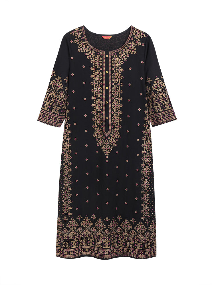 M&T Wear - Pakistani Cotton Floral Printed Kurti for Women