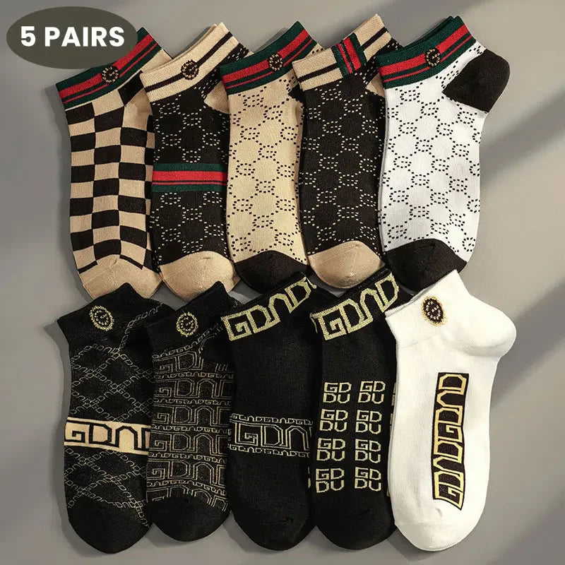 M&T Wear - 5/10 Pcs Men's Thin Breathable Low-Cut Socks Pack