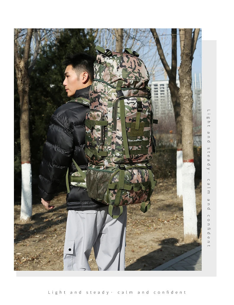 M&T Wear - 90L Large Capacity Tactical Mountaineering Backpack with Molle System