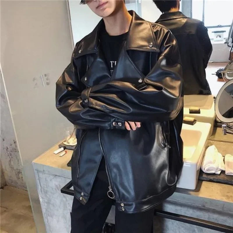 M&T Wear - Trendy Leather Jacket for Men Casual Man Coat Korean Reviews Many Fast Delvery Stylish Harajuku Y2k Cold Vintage New In Deals