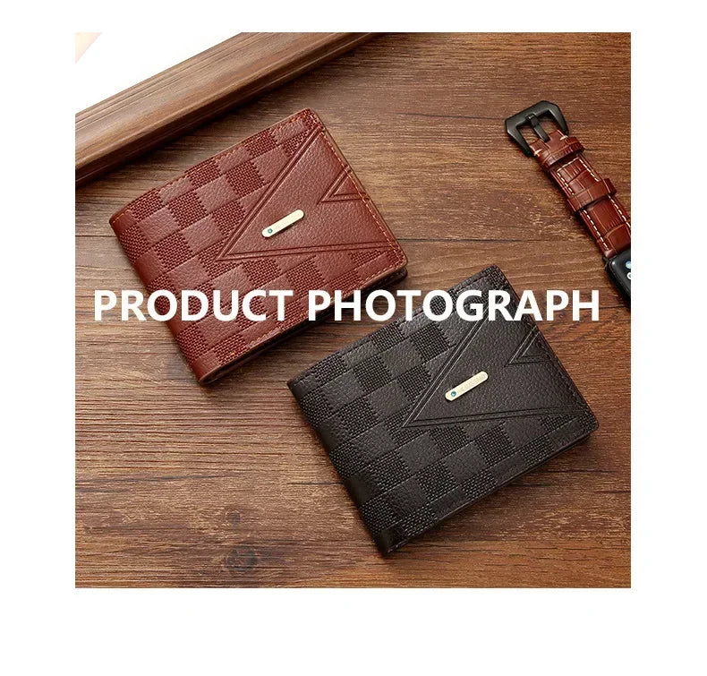M&T Wear - Men’s Casual PU Leather Short Wallet