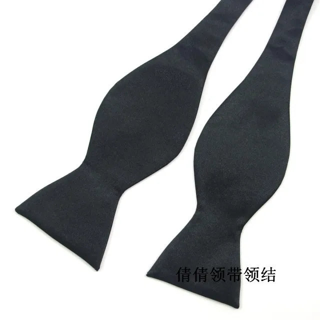 Men's Formal Pre-tied Adjustable Bow Tie Solid Color Elegant Wedding Party Event Bulk Wholesale Easy Wear British Style