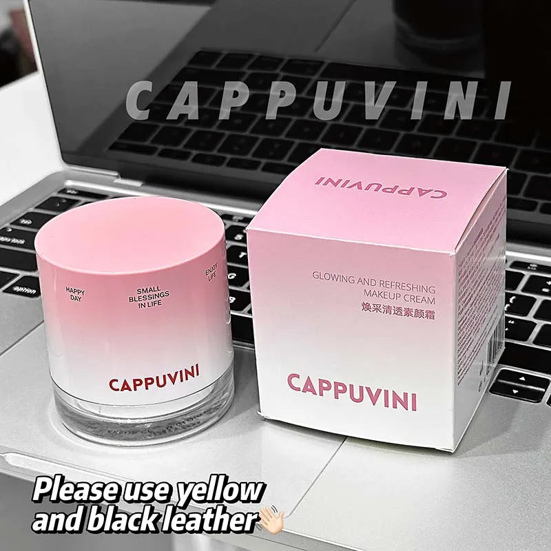 CAPPUVINI's radiant and clear natural cream with a creamy skin base creates a refreshing and smooth makeup look
