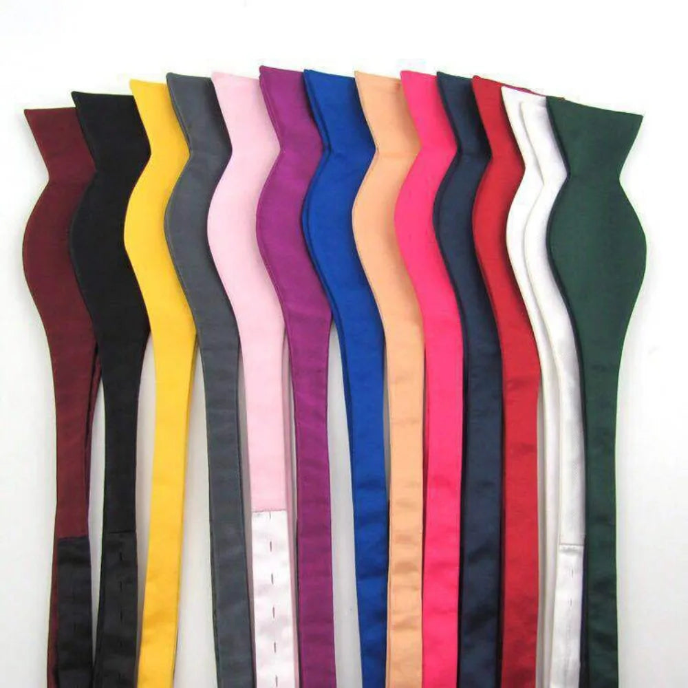 Men's Formal Pre-tied Adjustable Bow Tie Solid Color Elegant Wedding Party Event Bulk Wholesale Easy Wear British Style