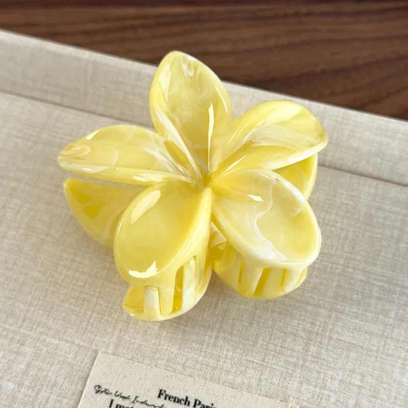 M&T Wear - Hawaii Plumeria Hair Claw Clips 2025 Non-Slip Flower Hair Accessories