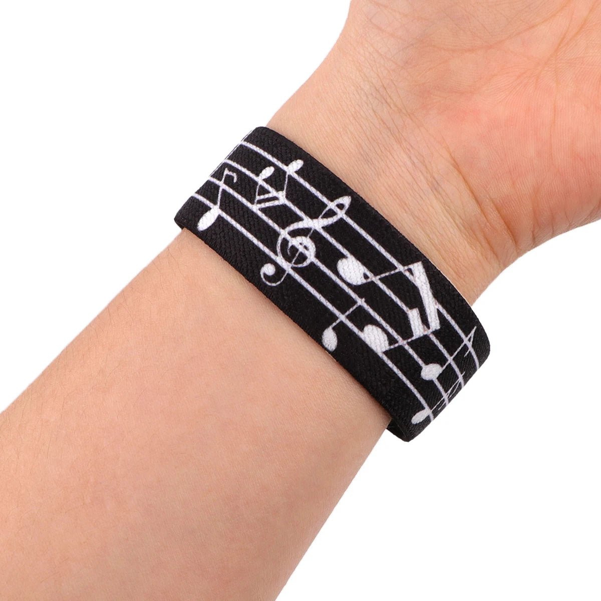 M&T Wear Musical Notes Rainbow Elastic Bracelet – Unisex Sport Wristband
