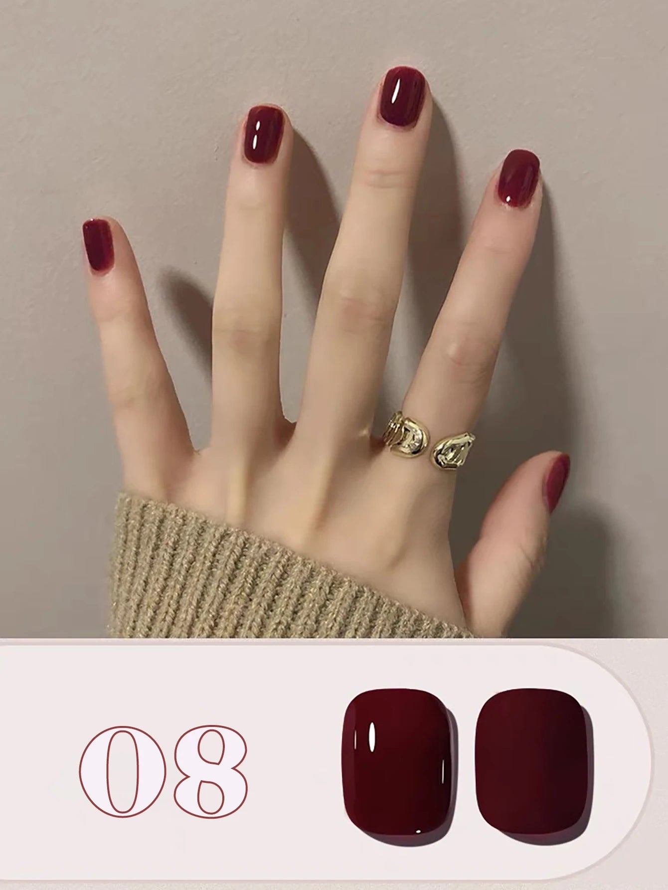 M&T Wear - Red Gel Nail Polish 12ml | Cherry, Wine, and Brown Shades