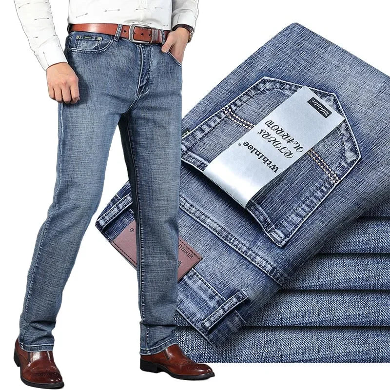 M&T Wear - Men’s Knee-Length Straight Jeans – Smart Casual Style