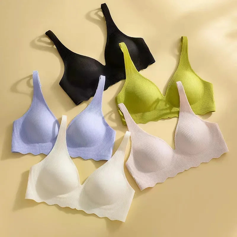 M&T Wear - Seamless Deep V Soft Support Cool Underwear Bra