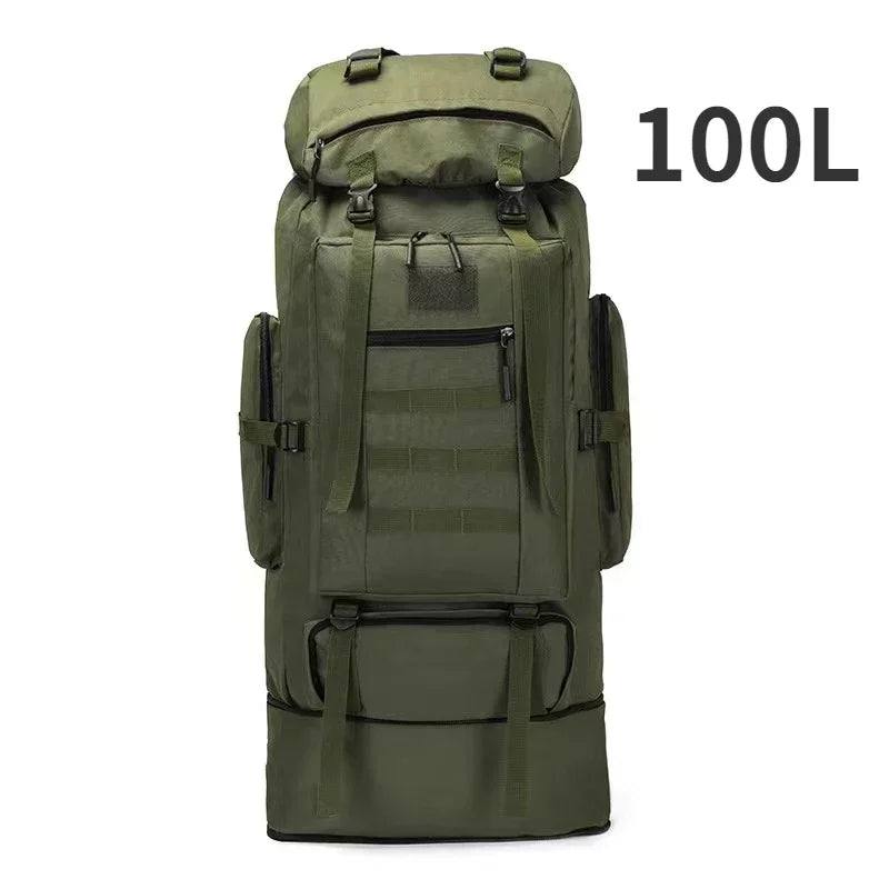 M&T Wear - 80L/100L Expandable Tactical Mountaineering Hiking Backpack