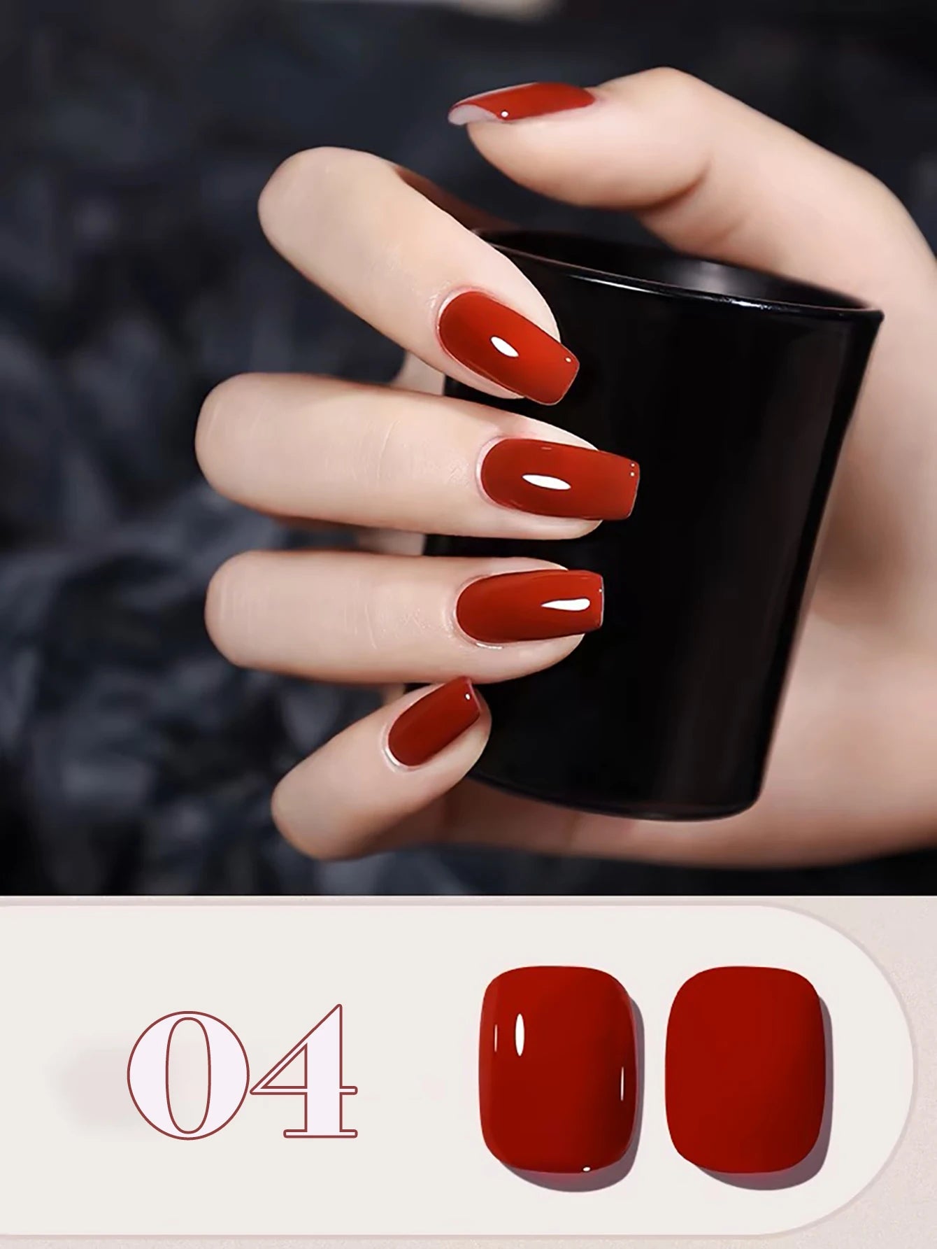 M&T Wear - Red Gel Nail Polish 12ml | Cherry, Wine, and Brown Shades