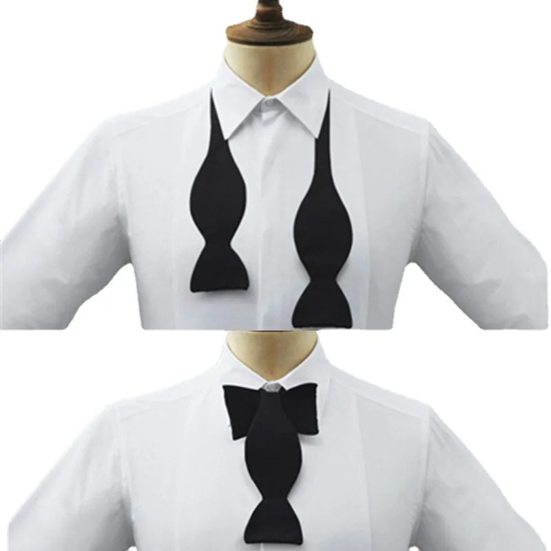 Men's Formal Pre-tied Adjustable Bow Tie Solid Color Elegant Wedding Party Event Bulk Wholesale Easy Wear British Style