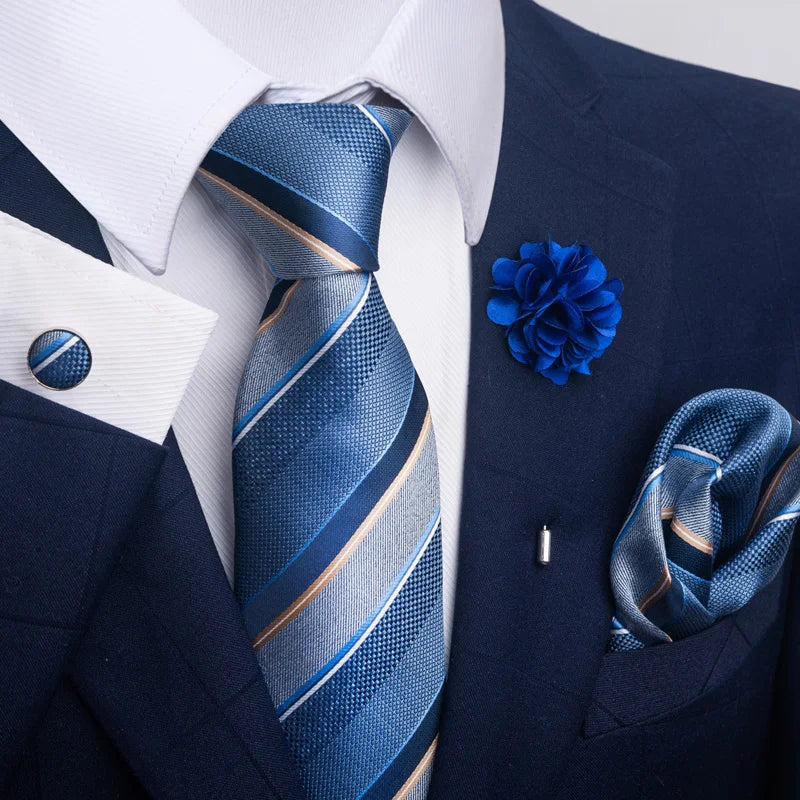 M&T Wear - Luxury Paisley Floral Tie & Accessory Set