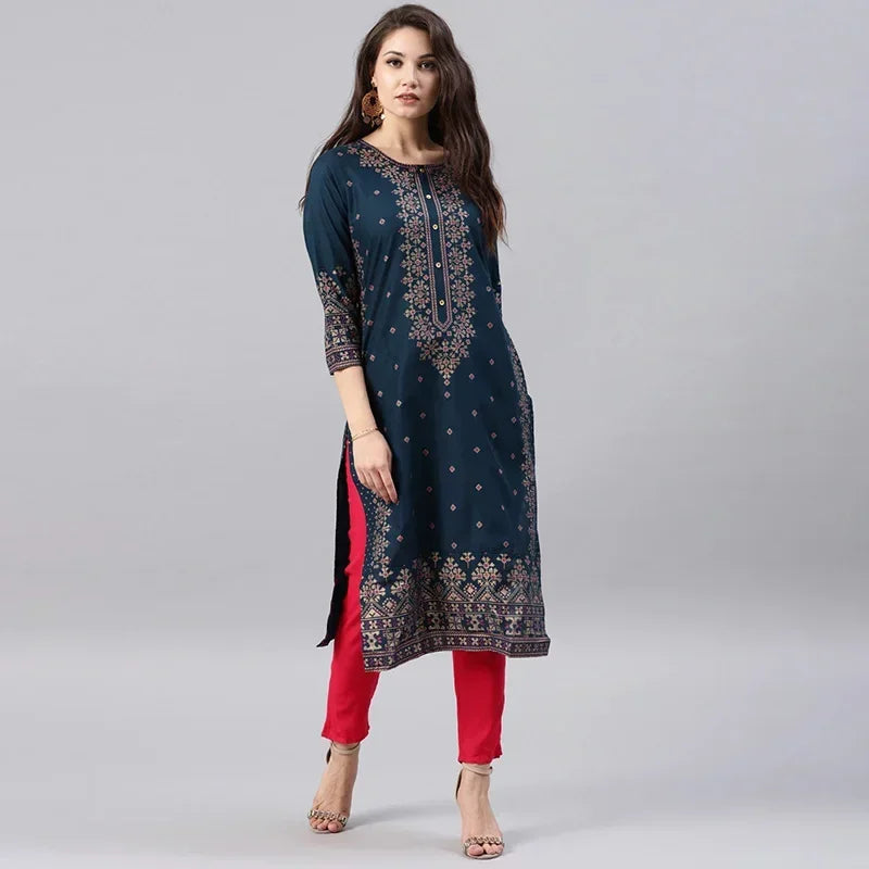 M&T Wear - Pakistani Cotton Floral Printed Kurti for Women