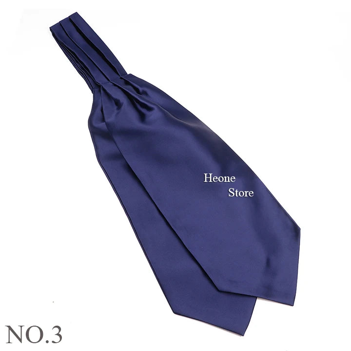 Luxury Mens Scarf Tie Solid Color Dot Geometric Pattern Floral Jacquard Woven Polyester Silk Ascot Cravat Tuxedo Suit Shirt Gift